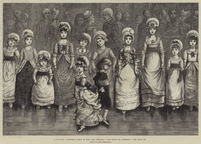 Una fiesta navideña juvenil en el siglo pasado, Sir Roger de Coverley de Kate Greenaway